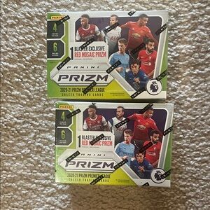 Panini Prizm Premier League Soccer Cards - Red and Green Edition